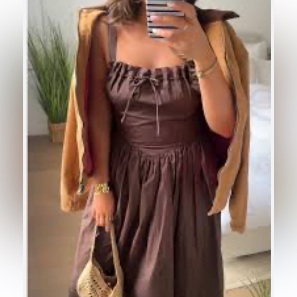 EN SAISON Brown Peyton Midi Dress